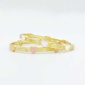 Enamel Heart Bangle