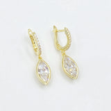 Marquise Drop Huggie Hoops
