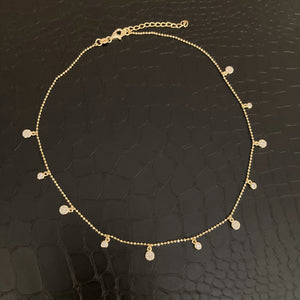 Multi Drop Circle Choker Necklace