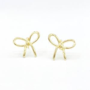 Gold Bow Earrings