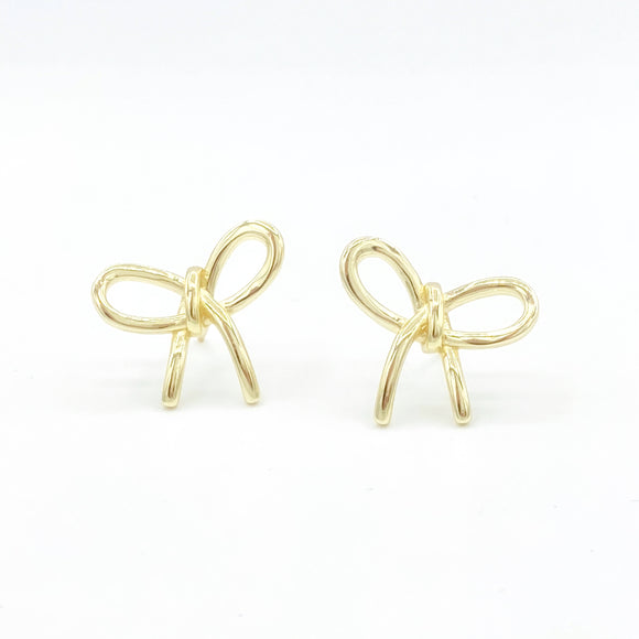 Gold Bow Earrings