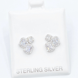 Halo Cluster Stud Earrings