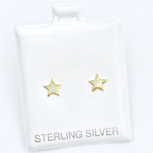 Gold Star Stud Earrings