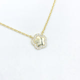 Puffed Flower Choker Necklace