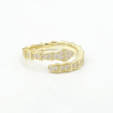 Diamond Serpent Ring - Gold