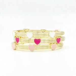 Enamel Heart Bangle