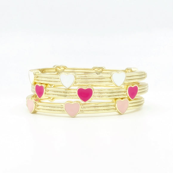 Enamel Heart Bangle