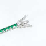 Turquoise & Diamond Tennis Bracelet