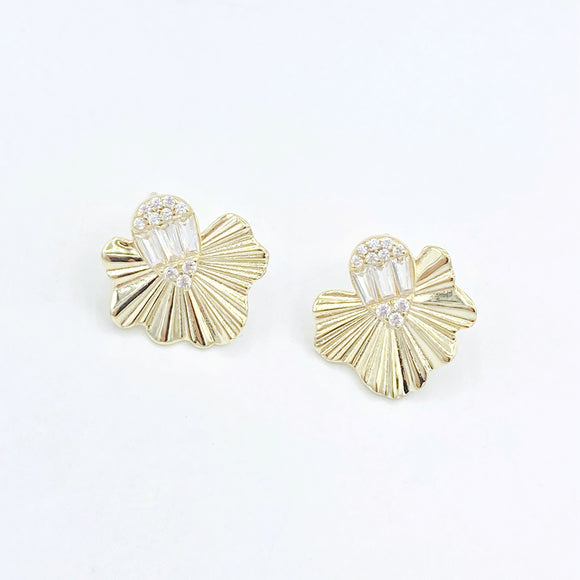 Pleated Wave Earrings