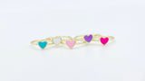 Enamel Heart Ring - Blue