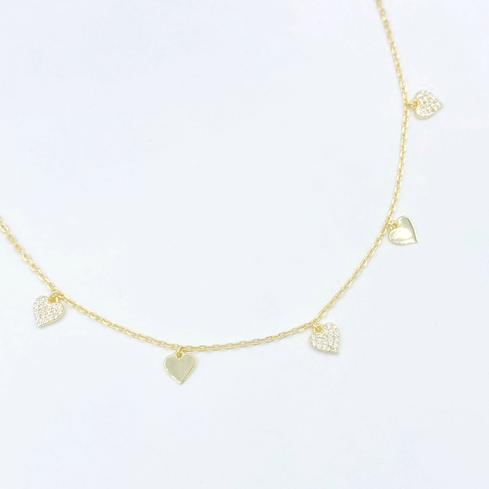 Multi-Heart Drop Choker Necklace – The Sterling Society