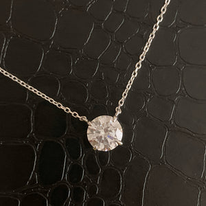 Solitaire Diamond Choker Necklace 5.0