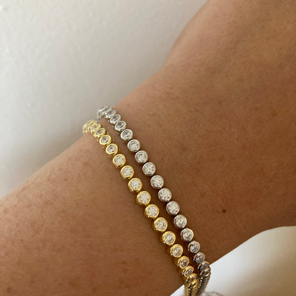 Bezel Set Tennis Bracelet