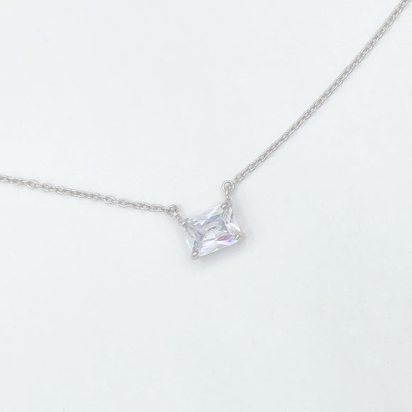 Rectangle Diamond Necklace