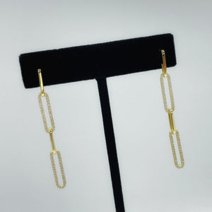 Paperclip Drop Earrings 2.0 - Gold or Silver