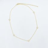 Gold over Sterling CZ Heart Choker / Necklace