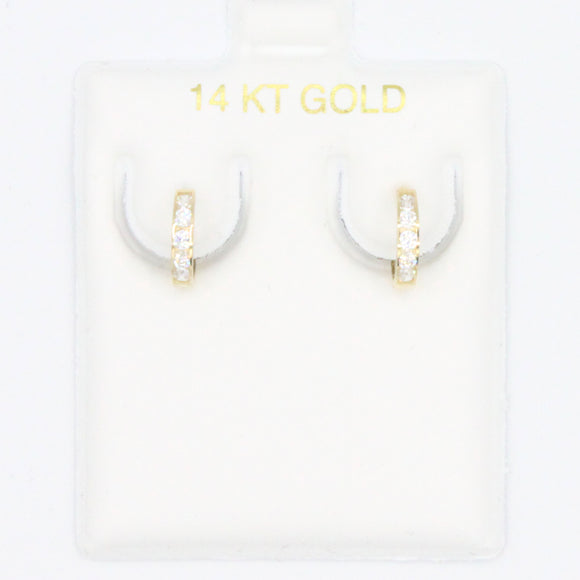 Small Diamond Hoops - Yellow Gold or White Gold