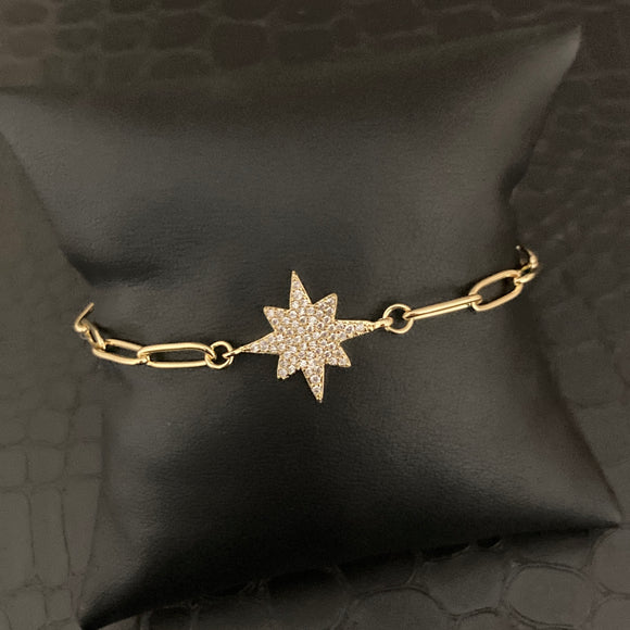 Paperclip Starburst Bracelet