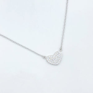Pave Heart Necklace 3.0 - Silver