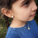 Mother of Pearl Petite Flower Earrings