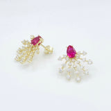 Cherbourg Stud Earrings - Ruby
