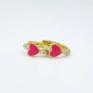 The Perfect Heart Hoops - Hot Pink