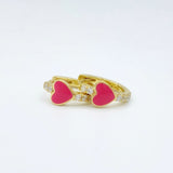 The Perfect Heart Hoops - Hot Pink