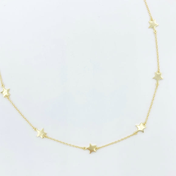 Gold Star Choker Necklace