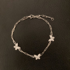 Paperclip Butterfly Bracelet 2.0 - Silver