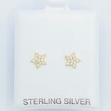 925 Star Pave Studs - Gold or Silver