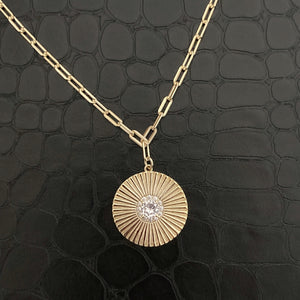Paperclip Disc Necklace