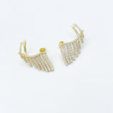 Sterling Fringe Climber with Cuff - Gold