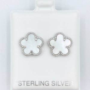 Mother of Pearl Flower Studs