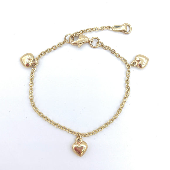 14kt Gold Baby Heart Bracelet