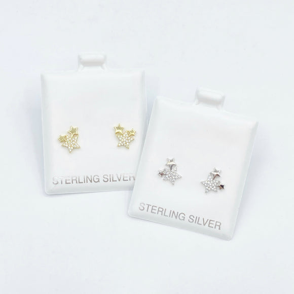 Studded Star Cluster Studs - Gold or Silver