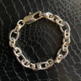 Two-toned Textured Link Bracelet