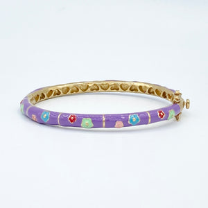 Enamel Flower Bangle - Girl