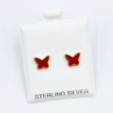 Red Butterfly Studs