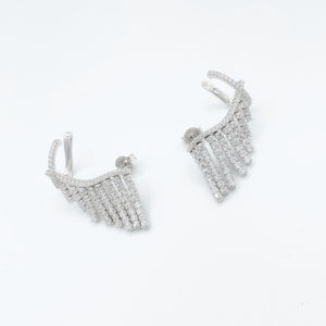 Sterling Fringe Climber with Cuff - Silver