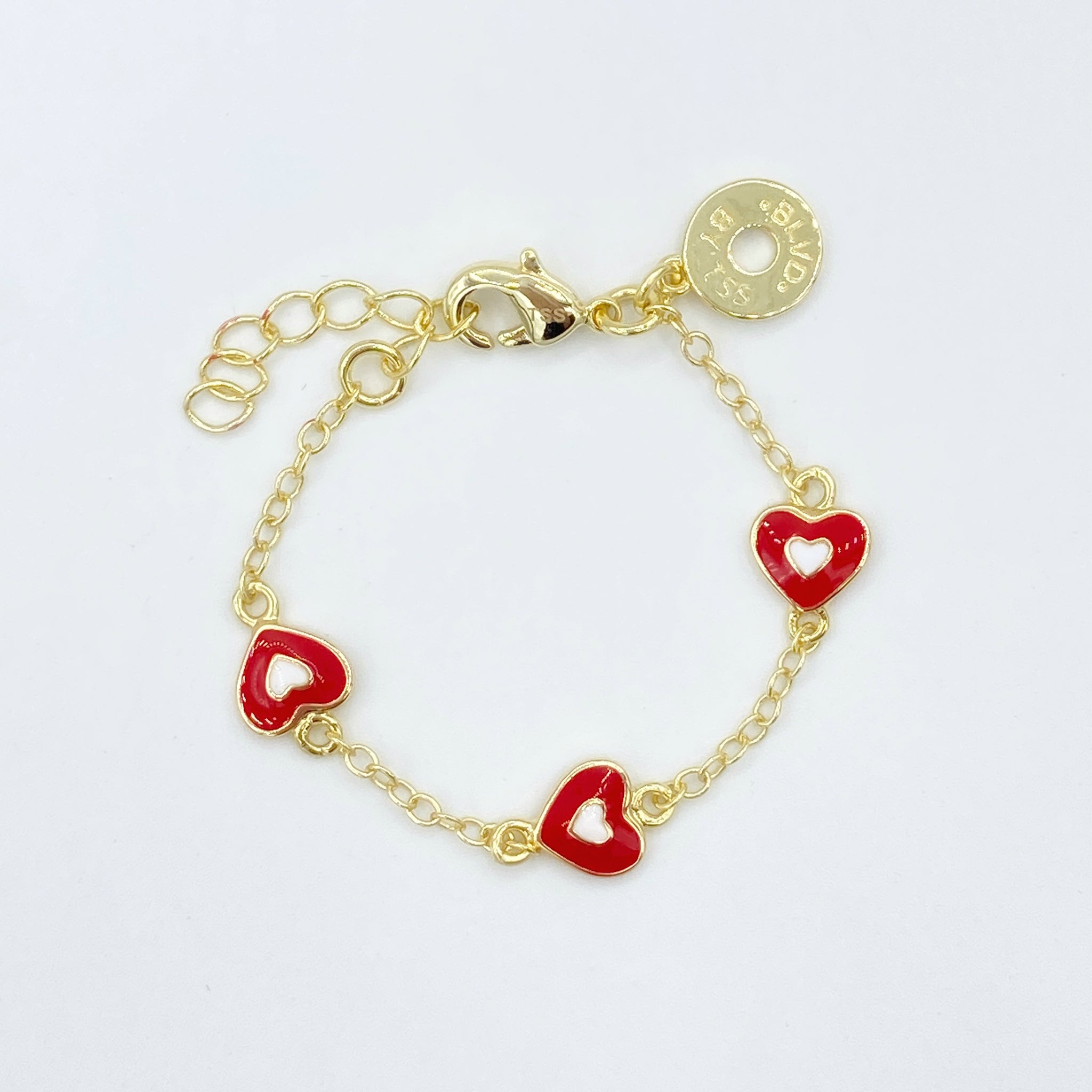 Hearts and Bells Baby Charm Bracelet for babies and toddlers