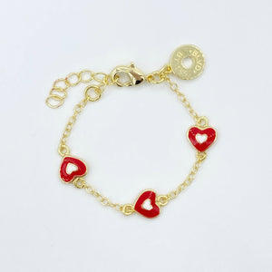 Infant/Baby Heart Bracelet- Red