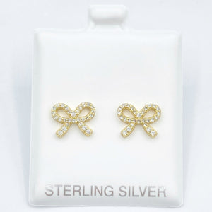 Gold over Sterling Bow Studs