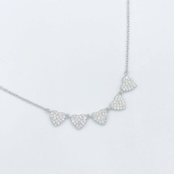 Multi Heart Necklace 3.0 - Silver