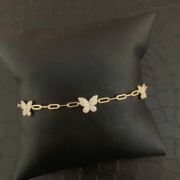 Paperclip Butterfly Bracelet 2.0 - Gold